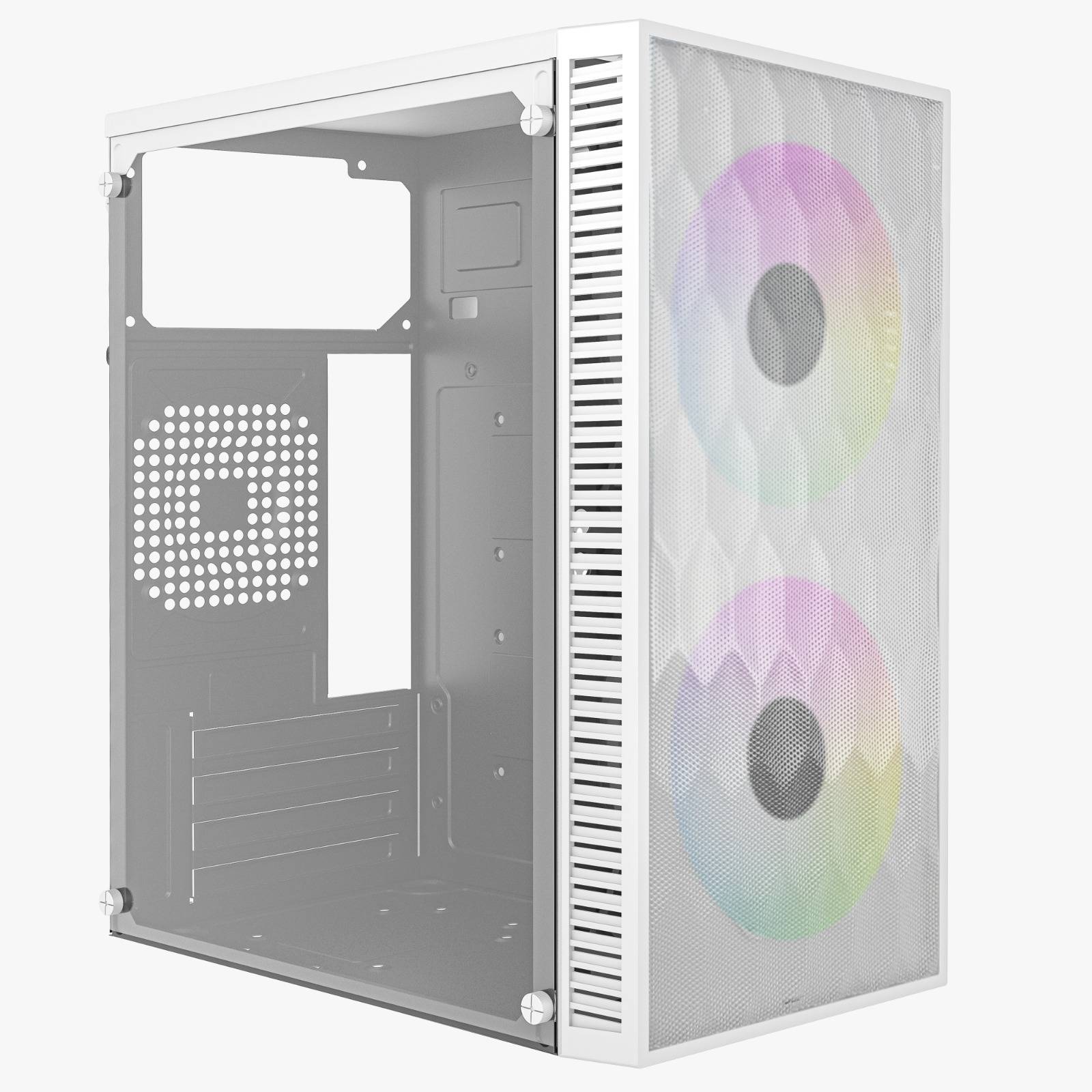Gabinete Mini Torre Fuji GC470 Advanced Series - Factor: Micro Atx - Mini ITX, Panel Lateral Cristal Templado, Incluye 2 Ventiladores 120mm FRGB Gabinete Mini Torre Fuji GC470 Advanced Series - Factor: Micro Atx - Mini ITX, Panel Lateral Cristal Templado, Incluye 2 Ventiladores 120mm FRGB